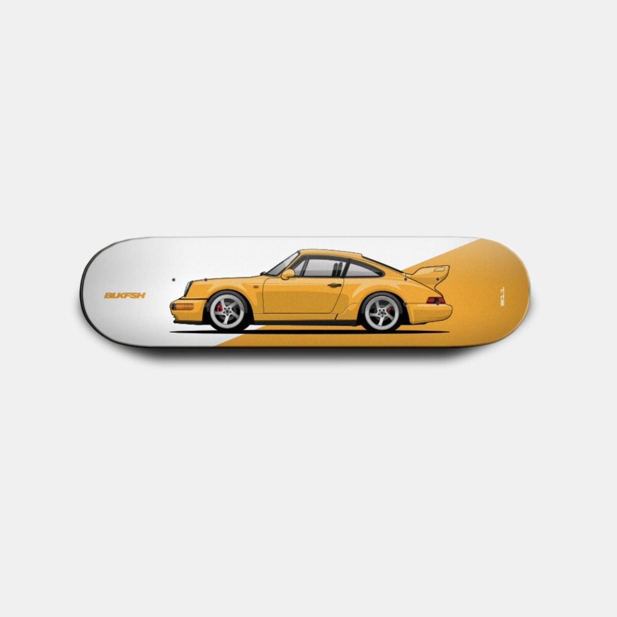 Blackfish Skate Deck | Porsche 930 Turbo Yellow