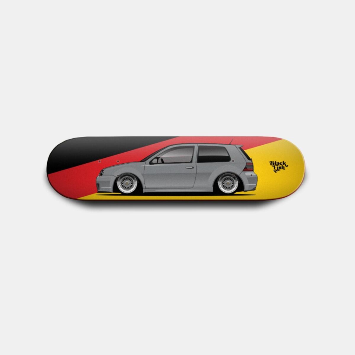 Blackfish Skate Deck | VW Golf Mk4 R32 Grey (German Flag)