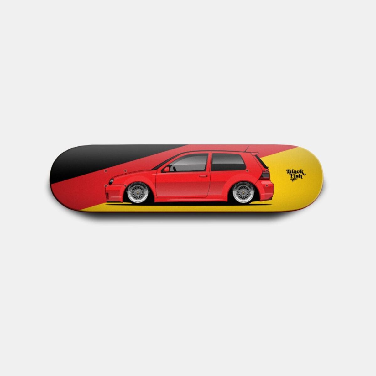 Blackfish Skate Deck | VW Golf Mk4 R32 Red (German Flag)