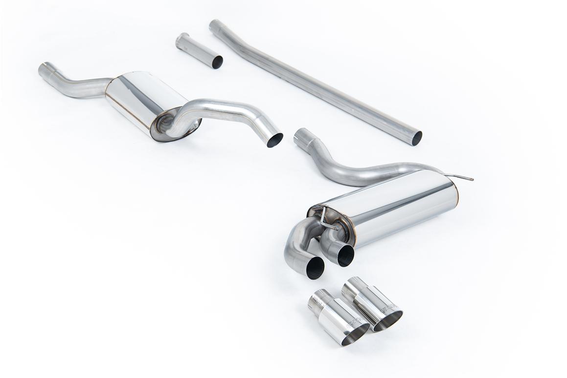 Milltek Resonated Downpipe-Back Exhaust | Audi UR Quattro 10V - Polished Tips Milltek Resonated Downpipe-Back Exhaust | Audi UR Quattro 10V - Polished Tips