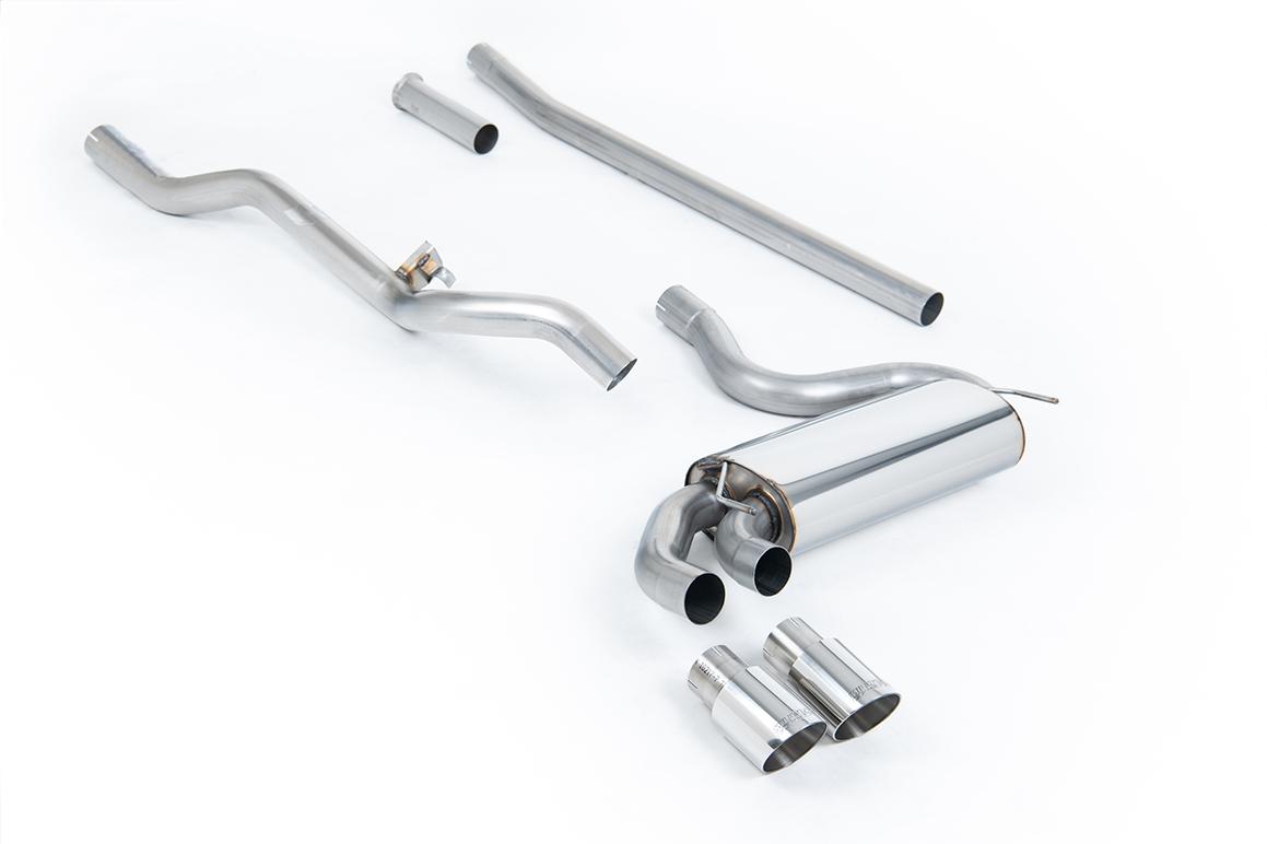 Milltek Non-Resonated Downpipe-Back Exhaust | Audi UR Quattro 10V - Polished Tips