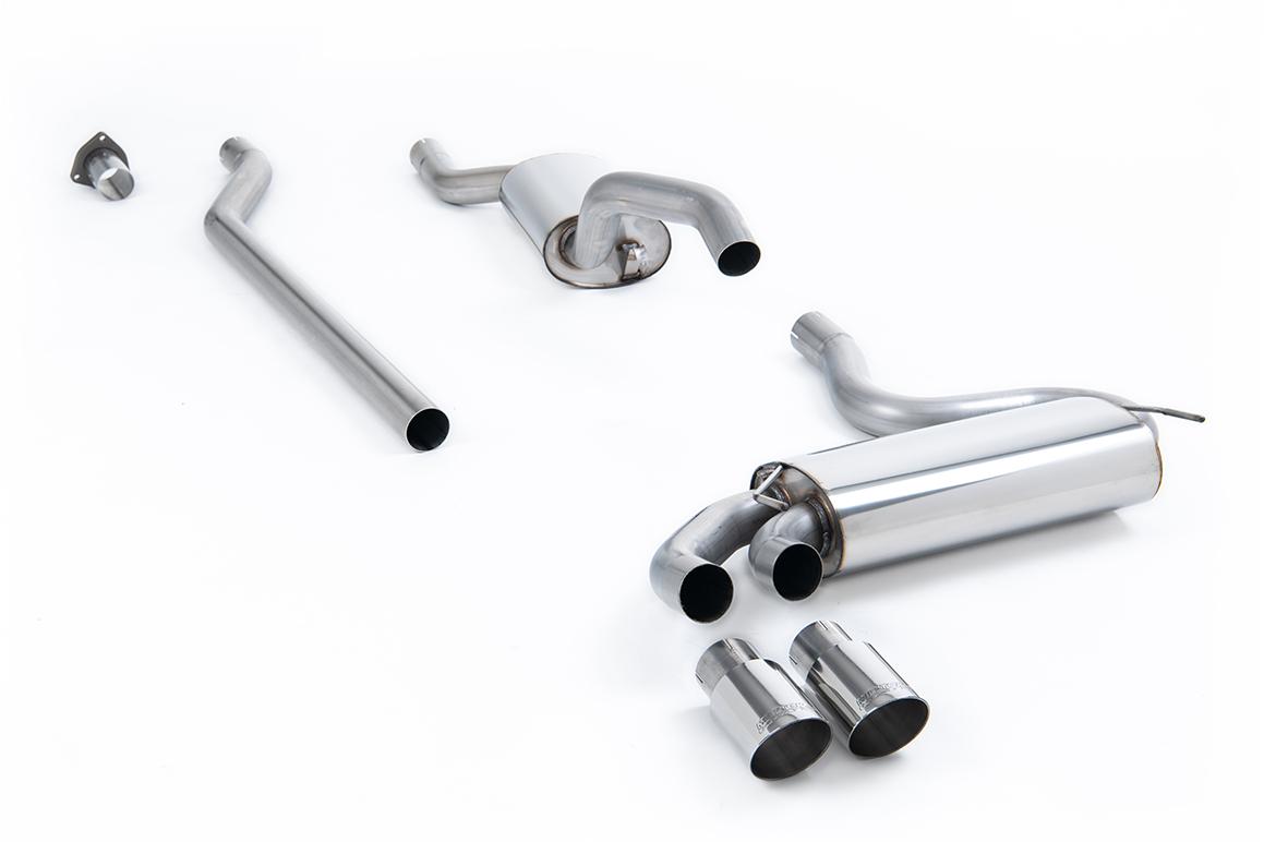 Milltek Resonated Downpipe-Back Exhaust | Audi UR Quattro 20V - Polished Tips