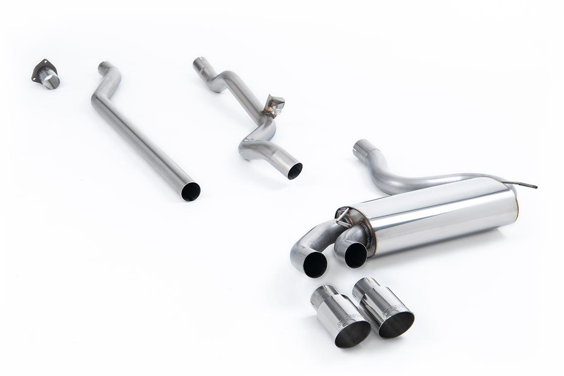 Milltek Non-Resonated Downpipe-Back Exhaust | Audi UR Quattro 20V - Polished Tips