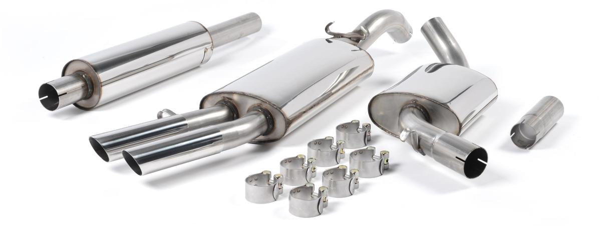 Milltek Resonated Front Pipe-Back | VW Golf GTI MK2 8V-OE-Style Tips