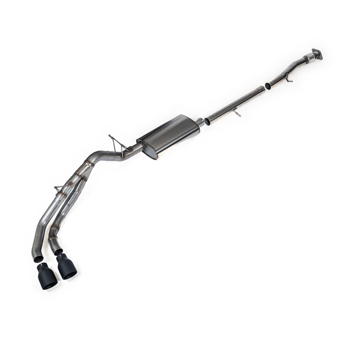 Milltek Non-Resonated Cat-Back Exhaust | Chevrolet Colorado & Canyon 2.7L Turbo - Cerakote Black Tips Milltek Non-Resonated Cat-Back Exhaust | Chevrolet Colorado & Canyon 2.7L Turbo - Cerakote Black Tips