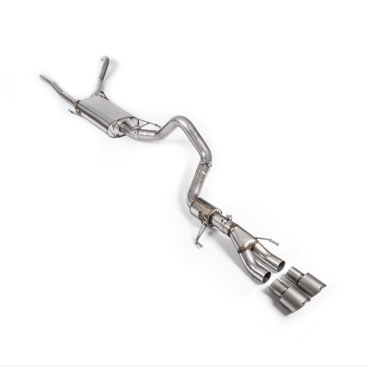 Milltek Resonated Cat-Back Exhaust | Lexus GX 550 3.4 Turbo V6 - Brushed Titanium Tips