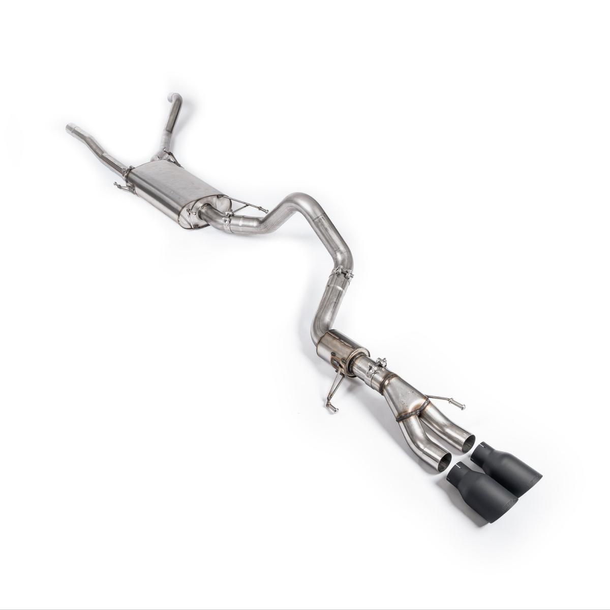 Milltek Resonated Cat-Back Exhaust | Lexus GX 550 3.4 Turbo V6 - Cerakote Black Tips