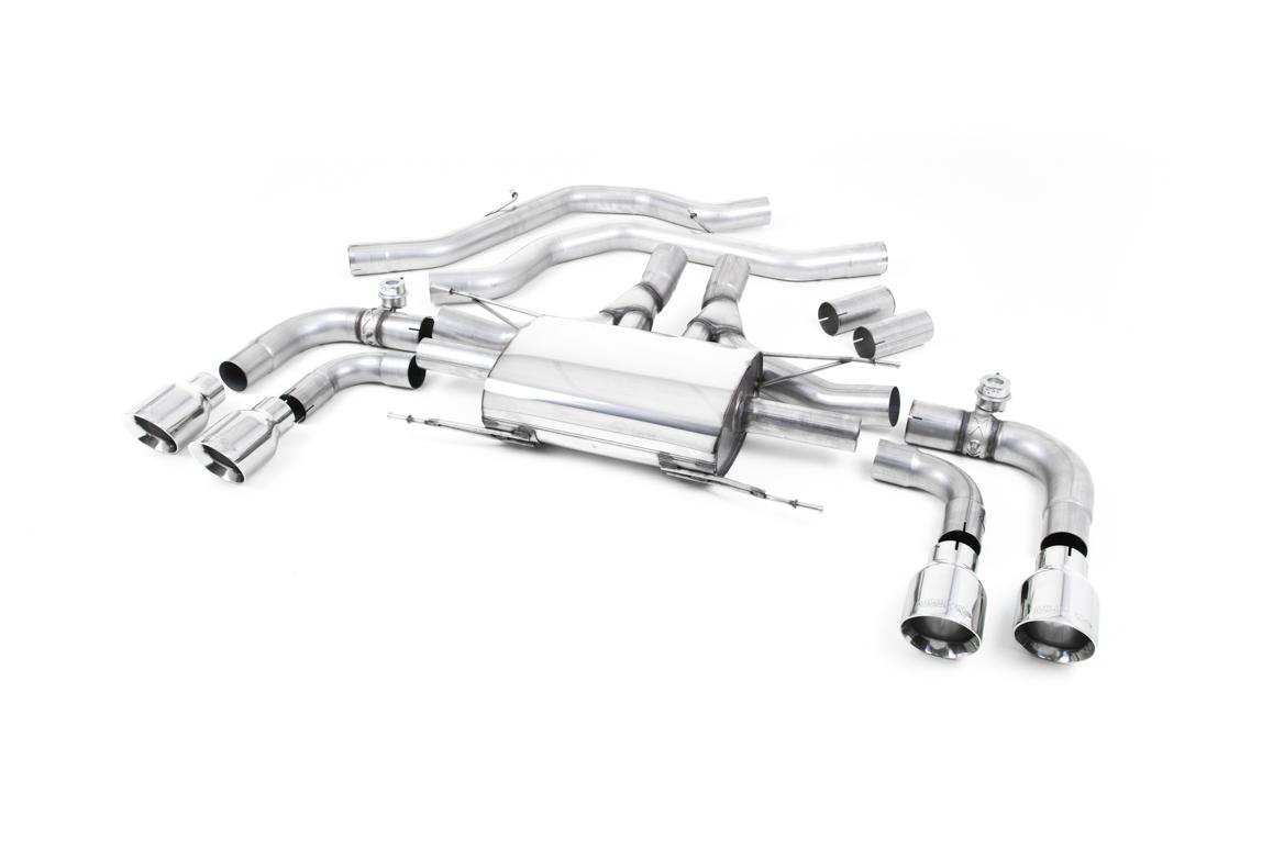 Milltek Valved Front Pipe-Back Exhaust | Alfa Romeo Giulia 2.9 V6 Quadrifoglio - Polished Tips Milltek Valved Front Pipe-Back Exhaust | Alfa Romeo Giulia 2.9 V6 Quadrifoglio - Polished Tips