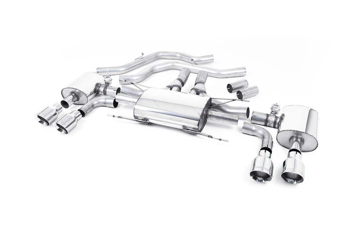 Milltek Valved Front Pipe-Back System | Alfa Romeo Giulia Quadrifoglio - Polished Tips Milltek Valved Front Pipe-Back System | Alfa Romeo Giulia Quadrifoglio - Polished Tips
