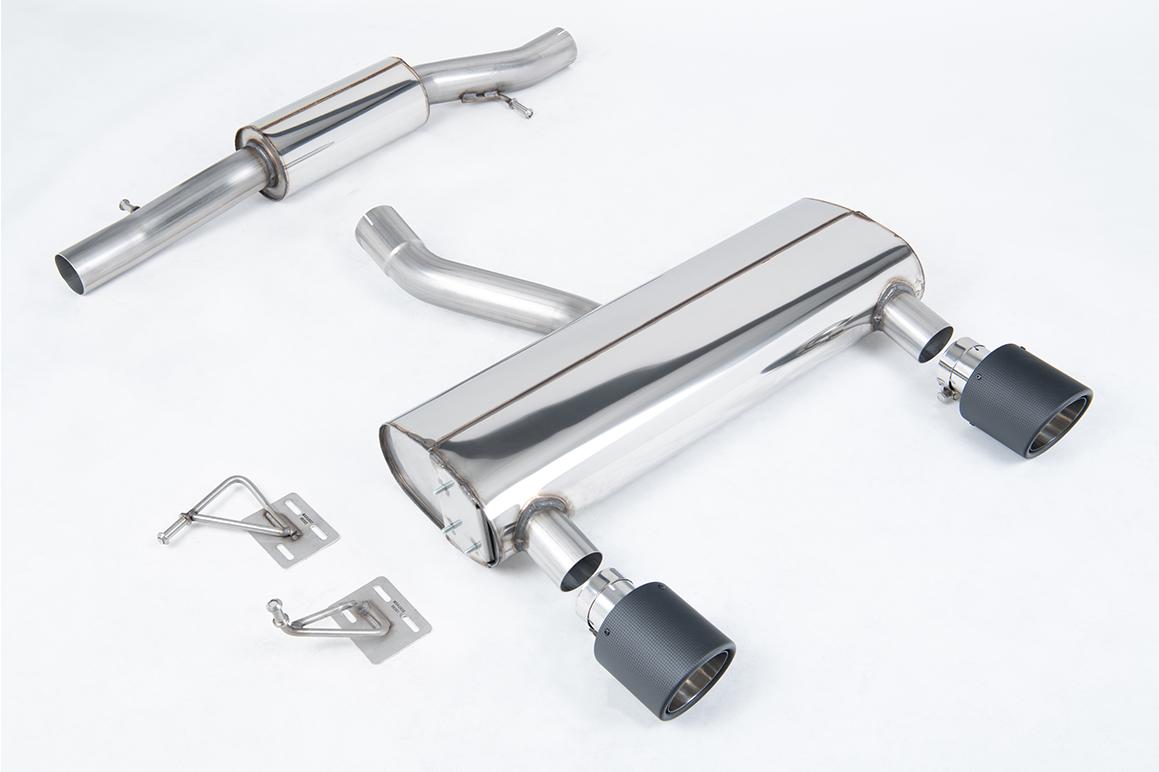 Milltek Resonated Cat-Back Exhaust | Audi MK1 TT - Carbon Fibre Tips
