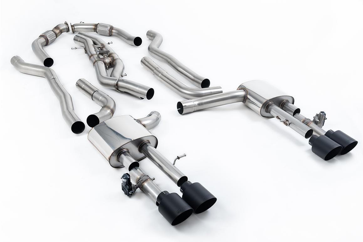Milltek 80mm Non-Resonated Cat-Back Exhaust | Audi S8 D5 - Cerakote Black Tips Milltek 80mm Non-Resonated Cat-Back Exhaust | Audi S8 D5 - Cerakote Black Tips