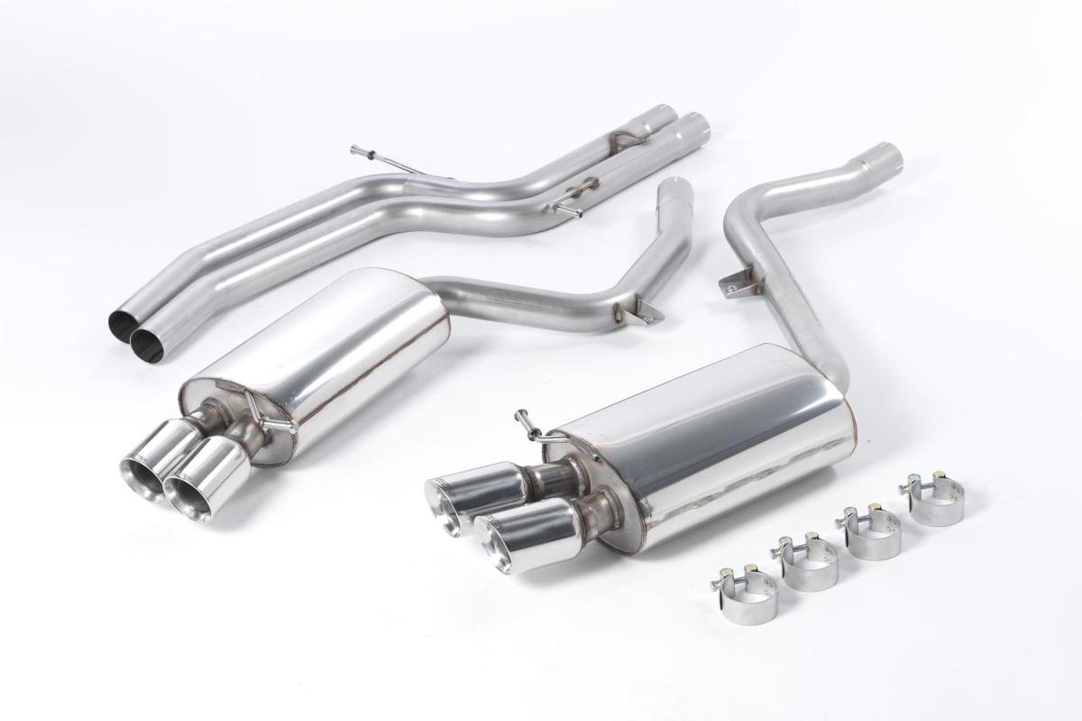 Milltek Non-Resonated Cat-Back Exhaust | Audi B8 S5 V8 - Polished Tips