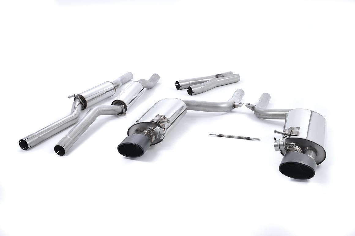 Milltek Valved Cat-Back Exhaust | Audi B7 RS4 - Cerakote Black Tips Milltek Valved Cat-Back Exhaust | Audi B7 RS4 - Cerakote Black Tips