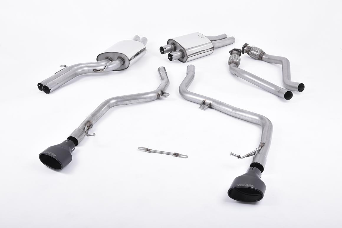 Milltek Race Cat-Back Exhaust | Audi B8 S4 V6 - Cerakote Black Tips Milltek Race Cat-Back Exhaust | Audi B8 S4 V6 - Cerakote Black Tips