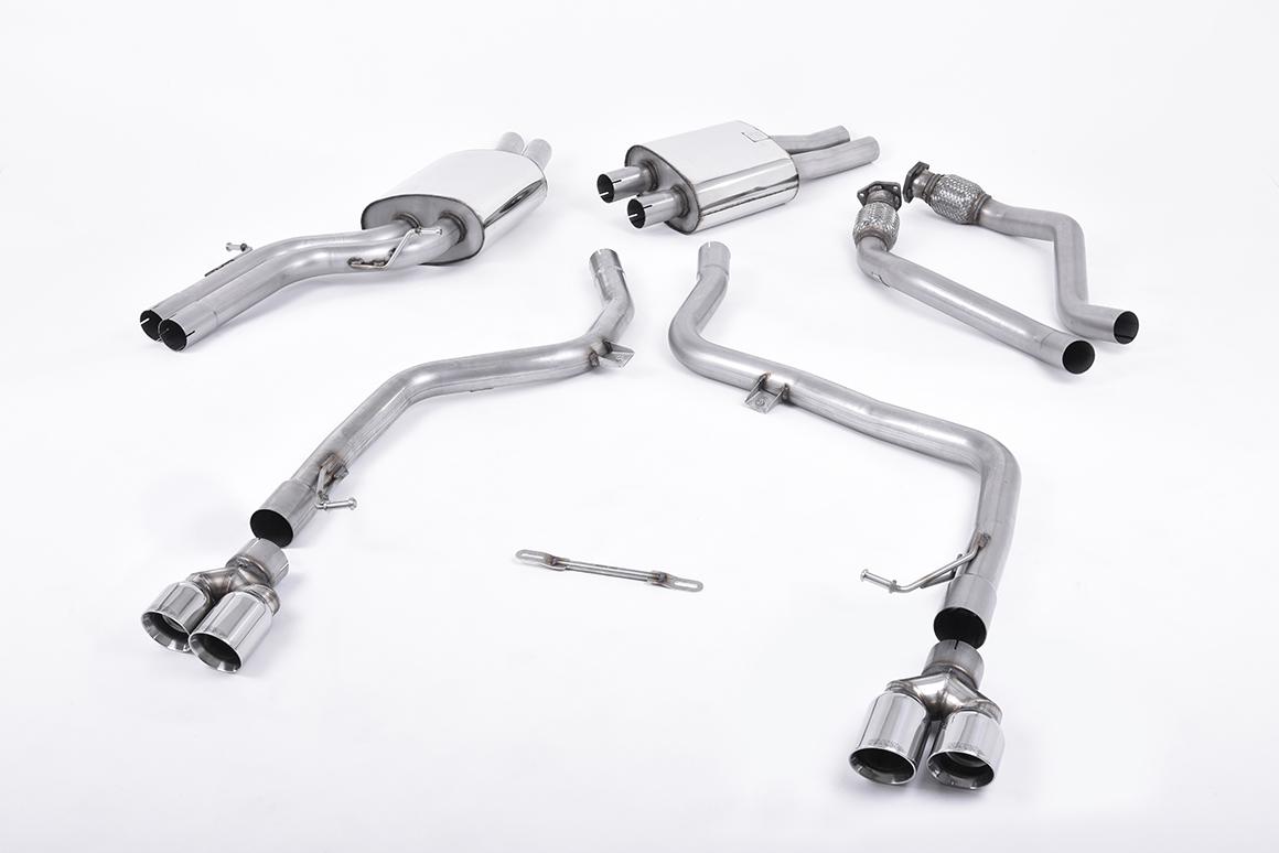 Milltek Race Cat-Back Exhaust | Audi B8 S4 V6 - Polished Tips