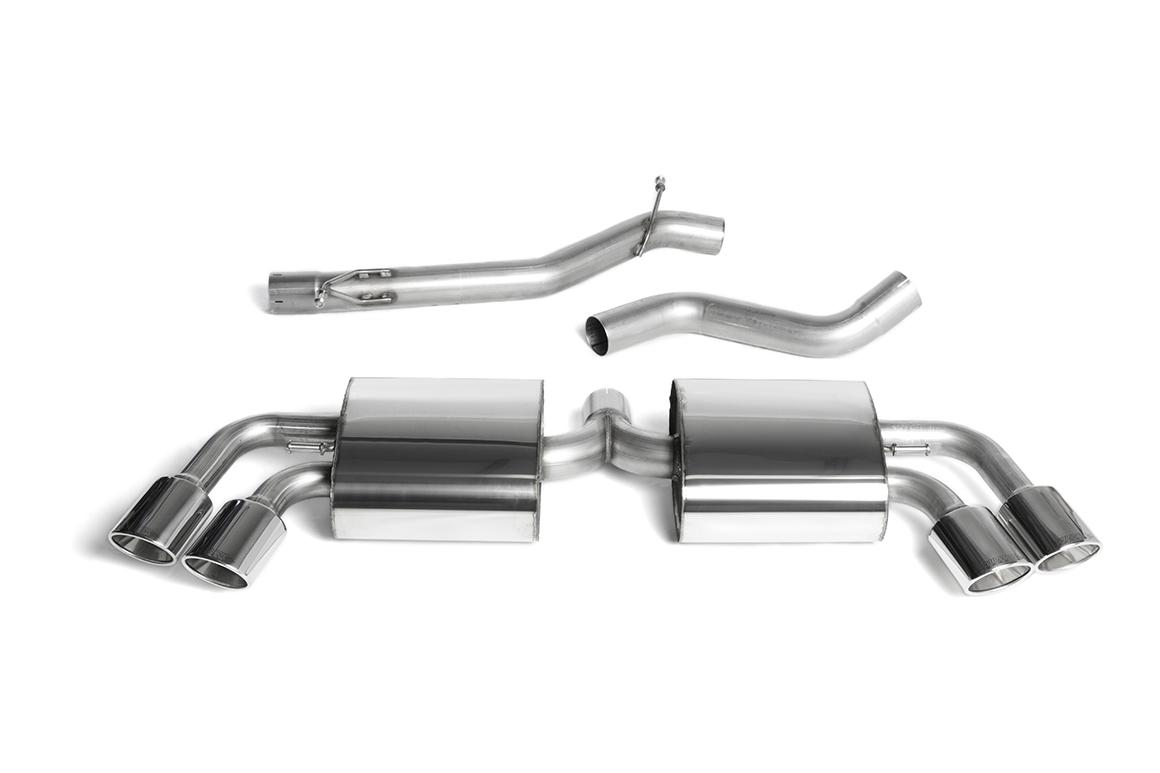 Milltek Non-Resonated Cat-Back Exhaust | Audi TTS MK2 - Quad Polished Tips