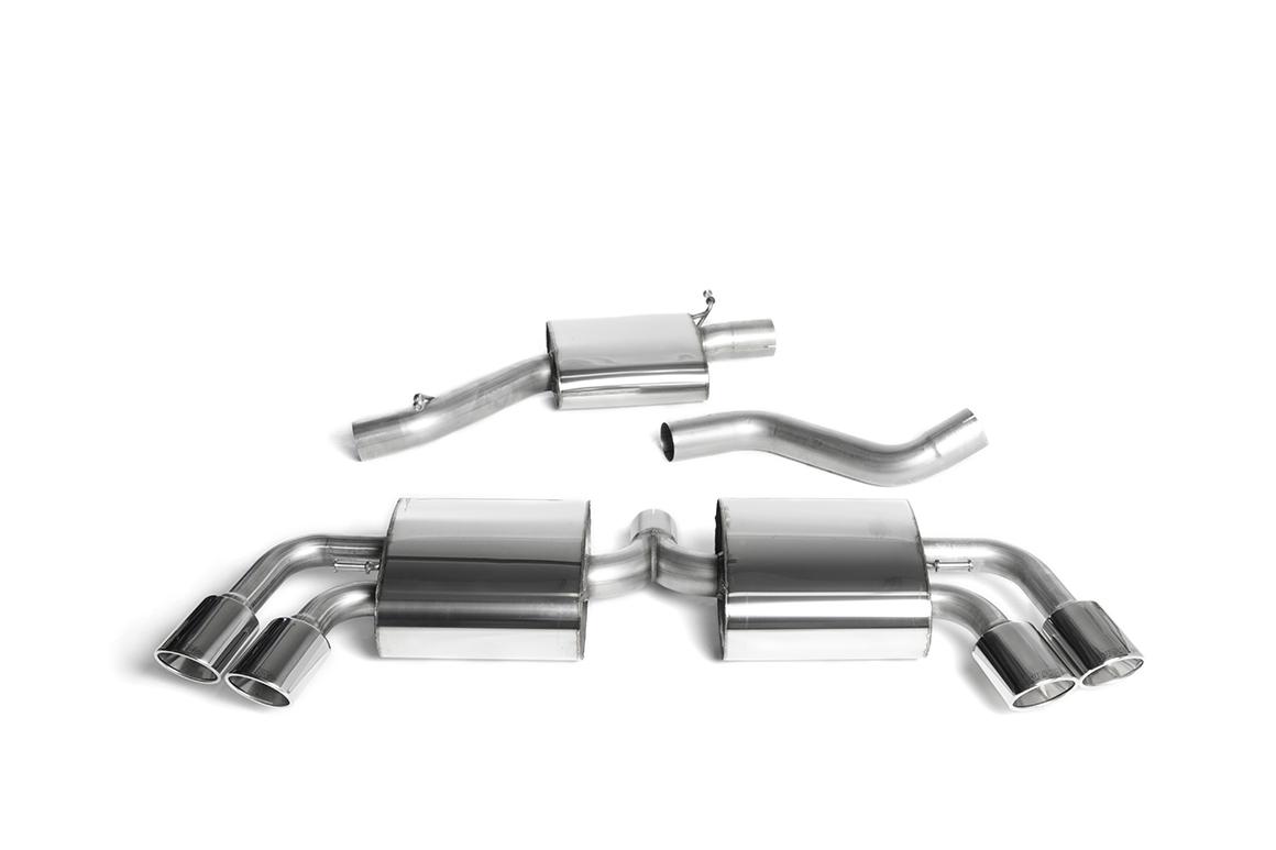 Milltek Resonated Cat-Back Exhaust | Audi TTS MK2 - Quad Polished Tips