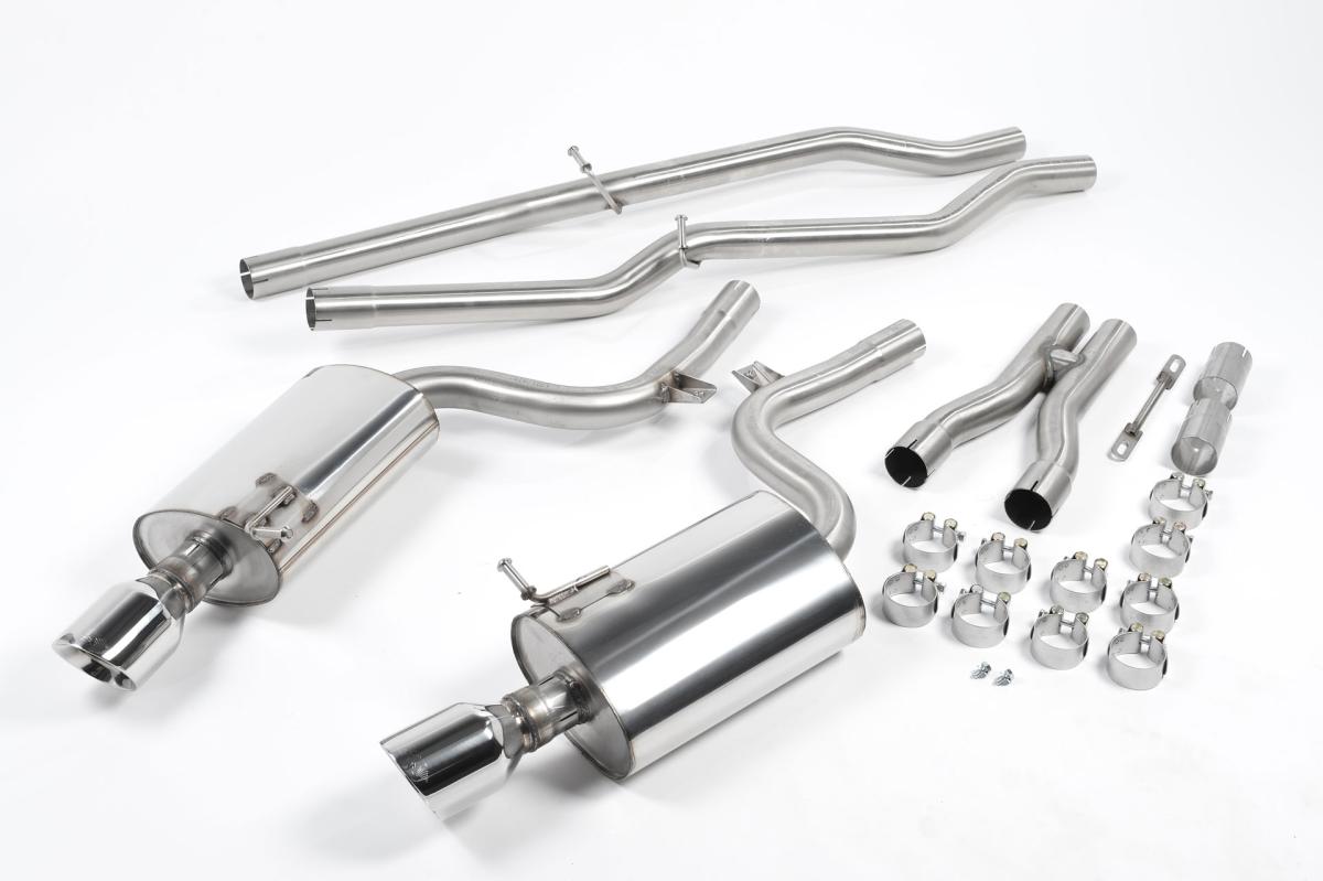Milltek Non-Resonated Cat-Back Exhaust | Audi B6 S4 - Polished Tips
