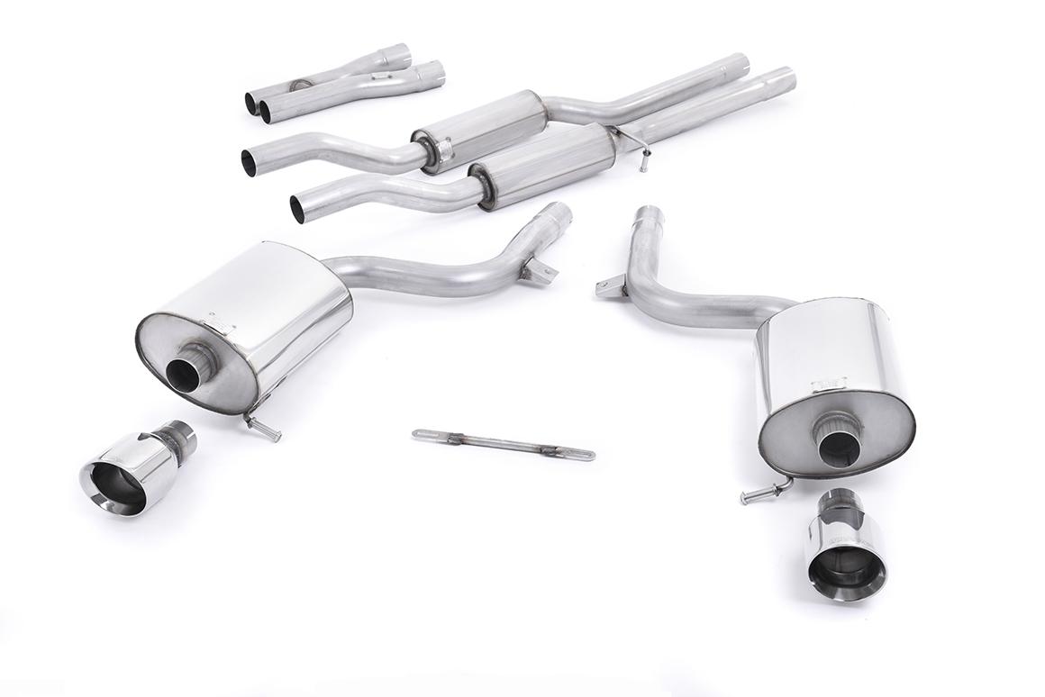 Milltek Resonated Cat-Back Exhaust | Audi B6 A4 V6 S4 V8 - Polished GT Tips Milltek Resonated Cat-Back Exhaust | Audi B6 A4 V6 S4 V8 - Polished GT Tips