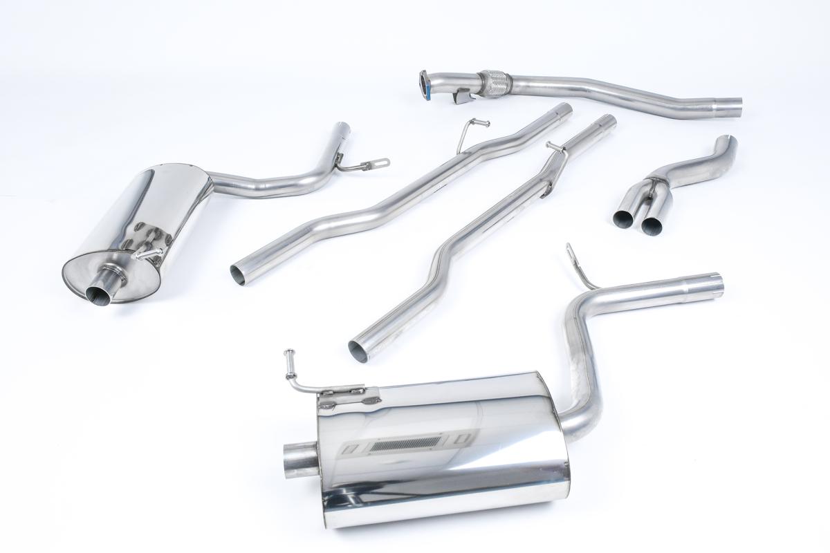 Milltek Non-Resonated Cat-Back Exhaust | Audi B6 A4 1.8T Quattro - 100mm Jet Tips Milltek Non-Resonated Cat-Back Exhaust | Audi B6 A4 1.8T Quattro - 100mm Jet Tips