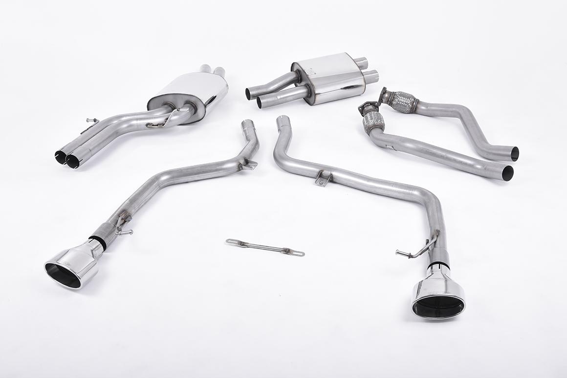 Milltek Race Non-Resonated Cat-Back Exhaust | Audi B8 S5 - Polished Tips