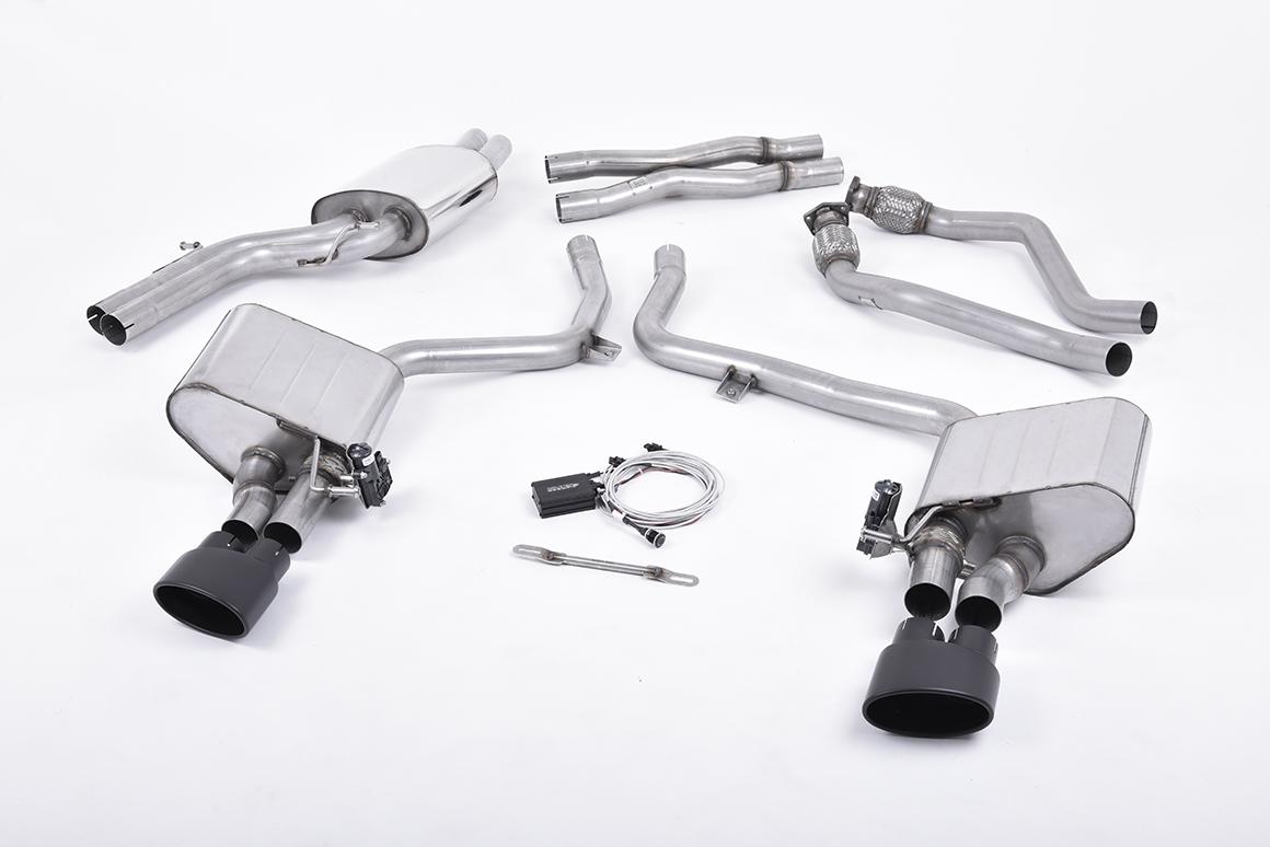 Milltek Valved Cat-Back Exhaust | Audi B8 S4 S5 3.0 - Black Oval Tips Milltek Valved Cat-Back Exhaust | Audi B8 S4 S5 3.0 - Black Oval Tips