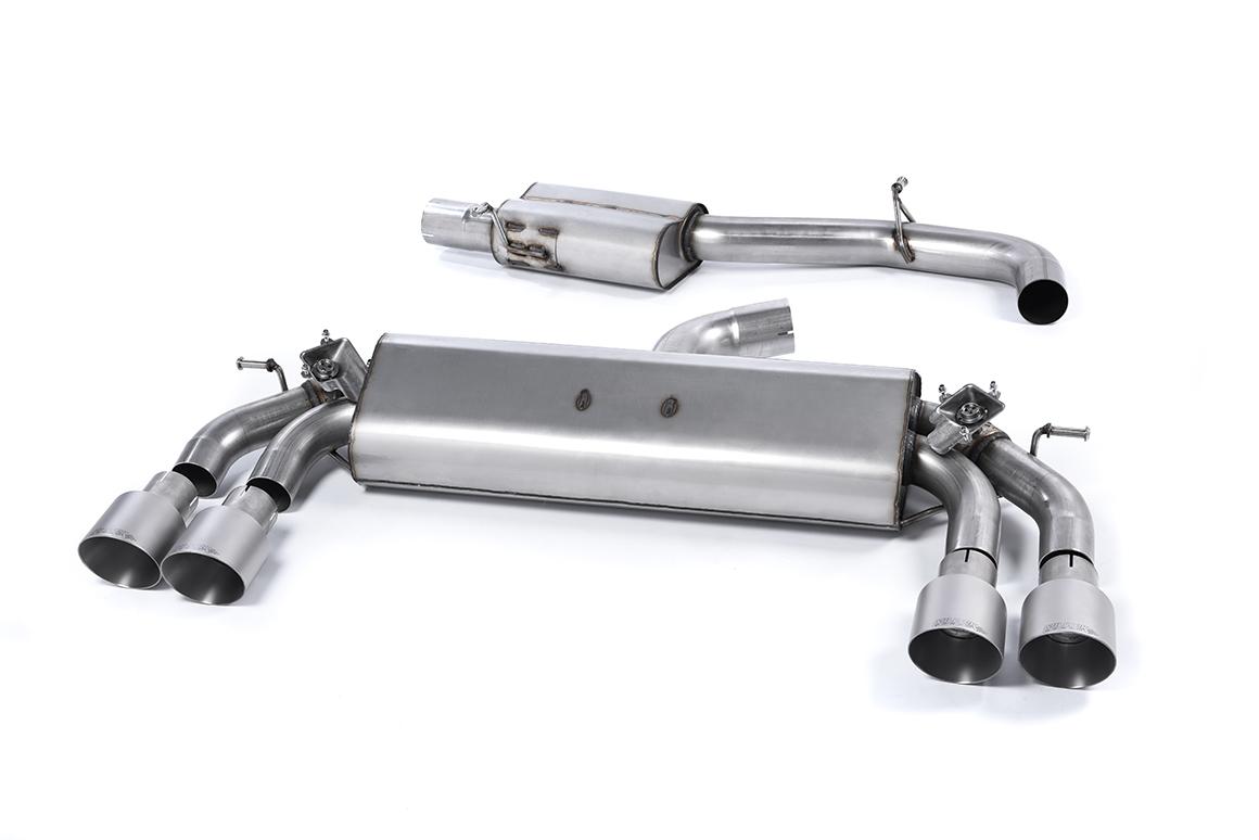 Milltek Resonated Cat-Back Exhaust | Audi S3 8V - Brushed Titanium Tips