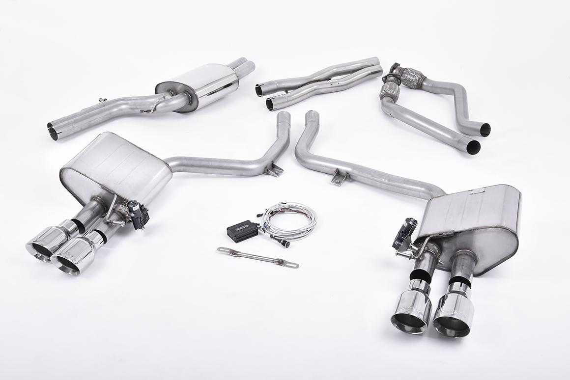 Milltek Valved Cat-Back Exhaust | Audi B8.5 S4 S5 - Polished Tips