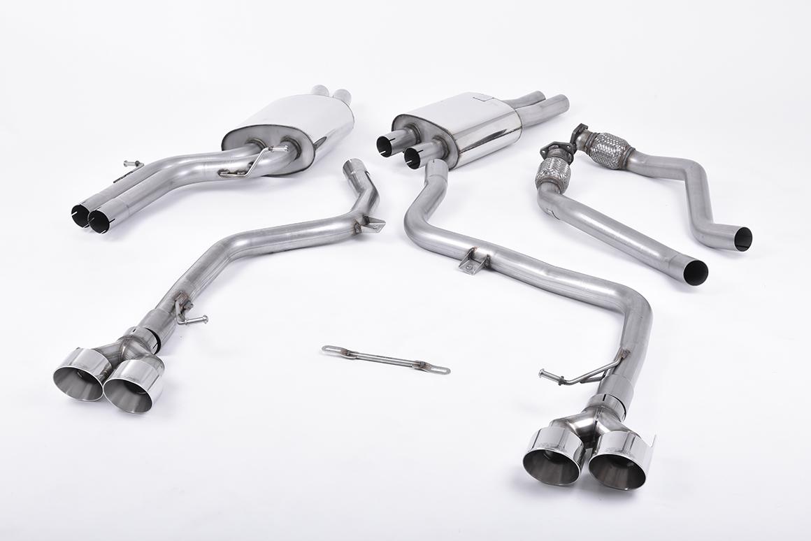 Milltek Non-Resonated Cat-Back Exhaust | Audi B8.5 S5 - Polished Tips