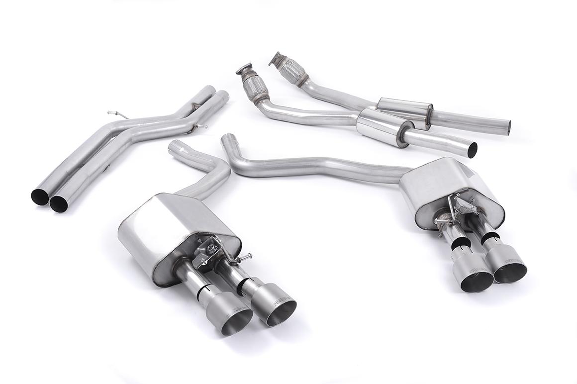 Milltek Non-Resonated Cat-Back Exhaust | Audi C7 S6 S7 - Brushed Titanium Tips Milltek Non-Resonated Cat-Back Exhaust | Audi C7 S6 S7 - Brushed Titanium Tips