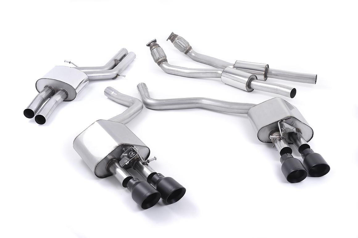 Milltek Valved Cat-Back Exhaust | Audi C7 S6 S7 - Cerakote Black Tips Milltek Valved Cat-Back Exhaust | Audi C7 S6 S7 - Cerakote Black Tips