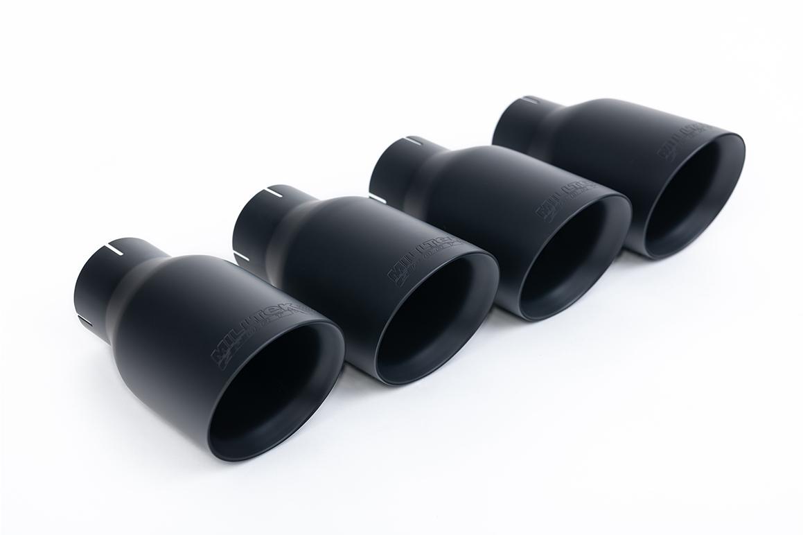 Milltek Non-Resonated Cat-Back Exhaust | Audi D4 S8 - Cerakote Black Tips
