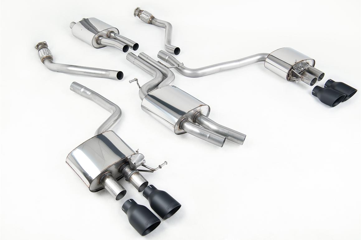 Milltek Resonated Cat-Back Exhaust | Audi 8R SQ5 - Cerakote Black Tips Milltek Resonated Cat-Back Exhaust | Audi 8R SQ5 - Cerakote Black Tips