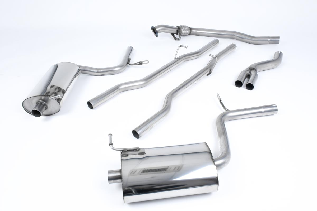 Milltek Non-Resonated Cat-Back Exhaust | Audi B6 A4 1.8T Quattro - 90mm GT Tips Milltek Non-Resonated Cat-Back Exhaust | Audi B6 A4 1.8T Quattro - 90mm GT Tips