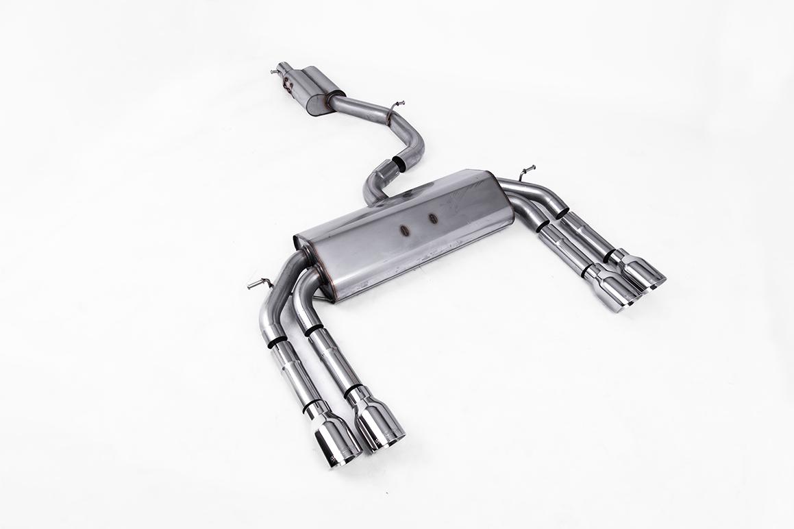 Milltek Resonated Race Cat-Back Exhaust | Audi 8V S3 - Polished Tips
