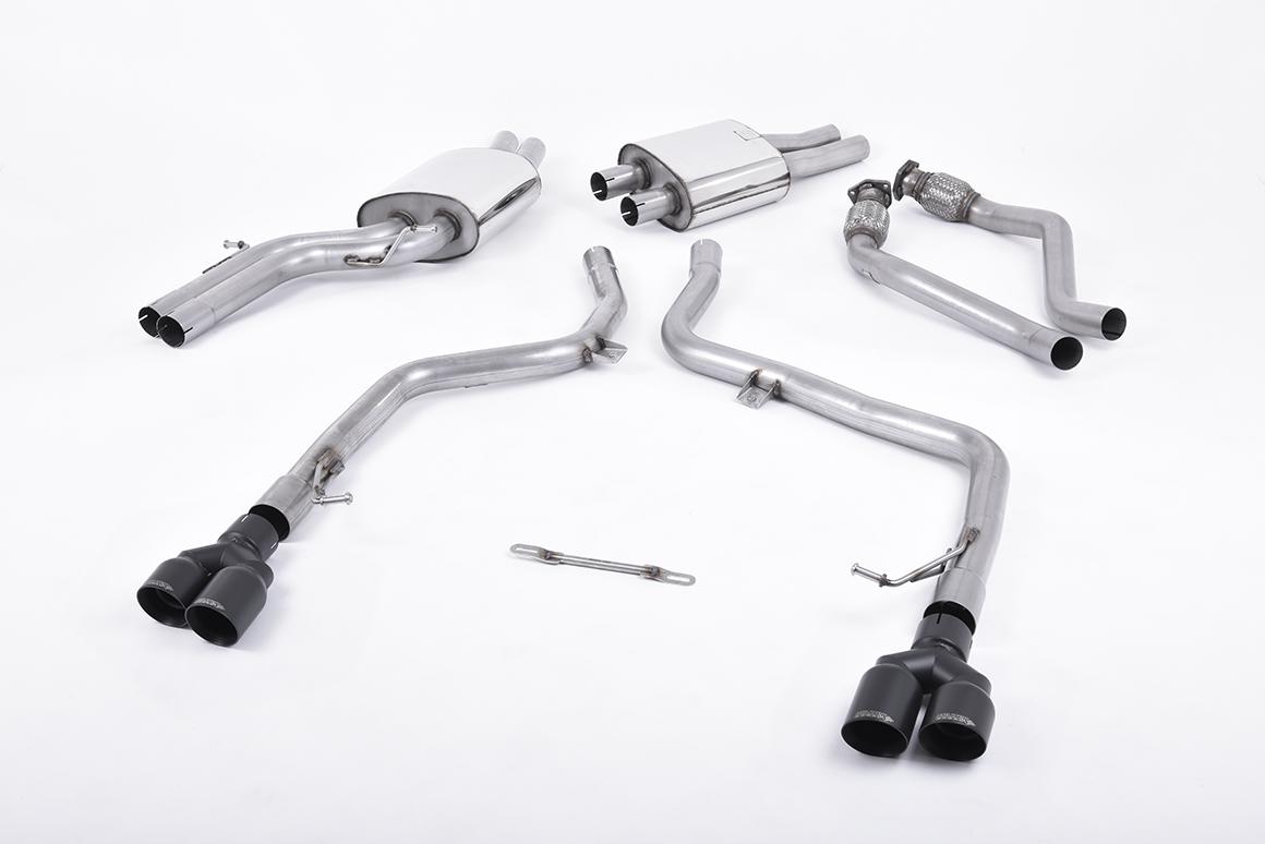 Milltek Race Cat-Back Exhaust | Audi B8 S4 V6 - Cerakote Black Tips Milltek Race Cat-Back Exhaust | Audi B8 S4 V6 - Cerakote Black Tips