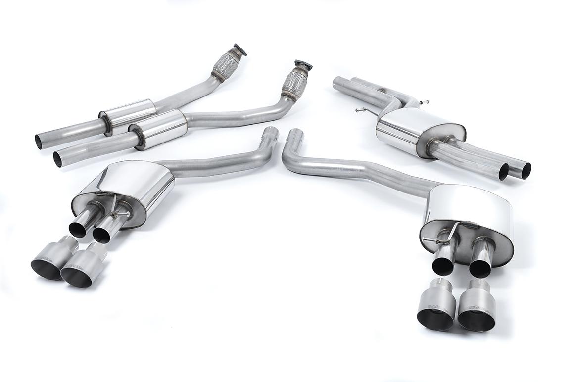 Milltek Resonated Cat-Back Exhaust | Audi C7 S6 S7 - Brushed Titanium Tips Milltek Resonated Cat-Back Exhaust | Audi C7 S6 S7 - Brushed Titanium Tips