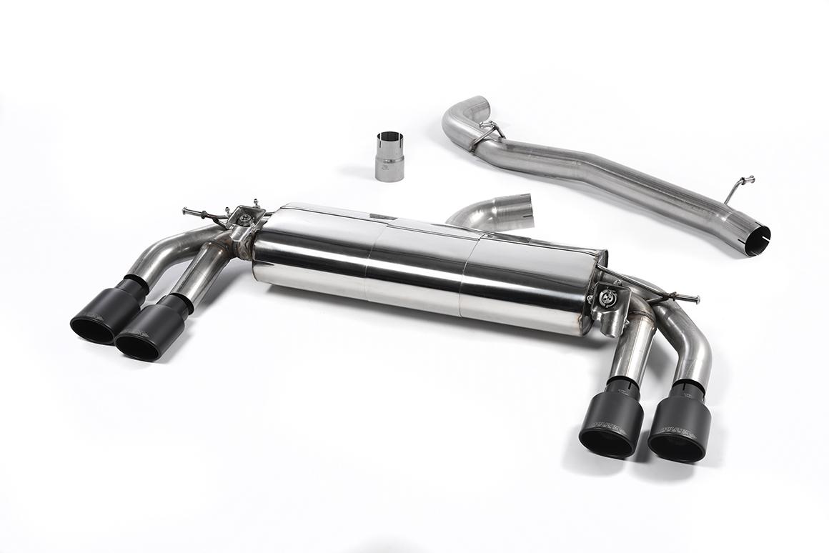 Milltek Non-Resonated Cat-Back Exhaust | Audi TTS MK3 - Cerakote Black Tips