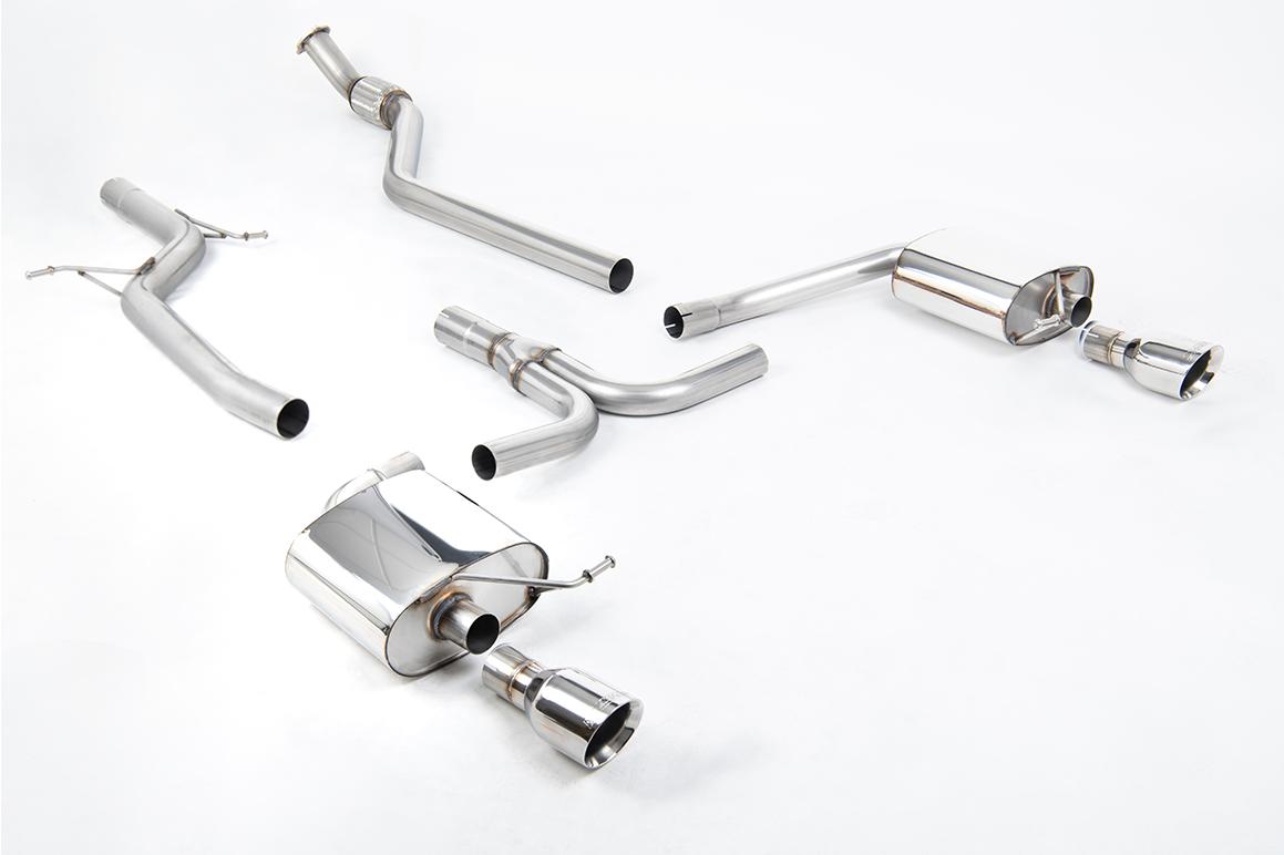 Milltek Non-Resonated Cat-Back Exhaust | Audi B8 A4 2.0 TFSI - Polished Tips Milltek Non-Resonated Cat-Back Exhaust | Audi B8 A4 2.0 TFSI - Polished Tips