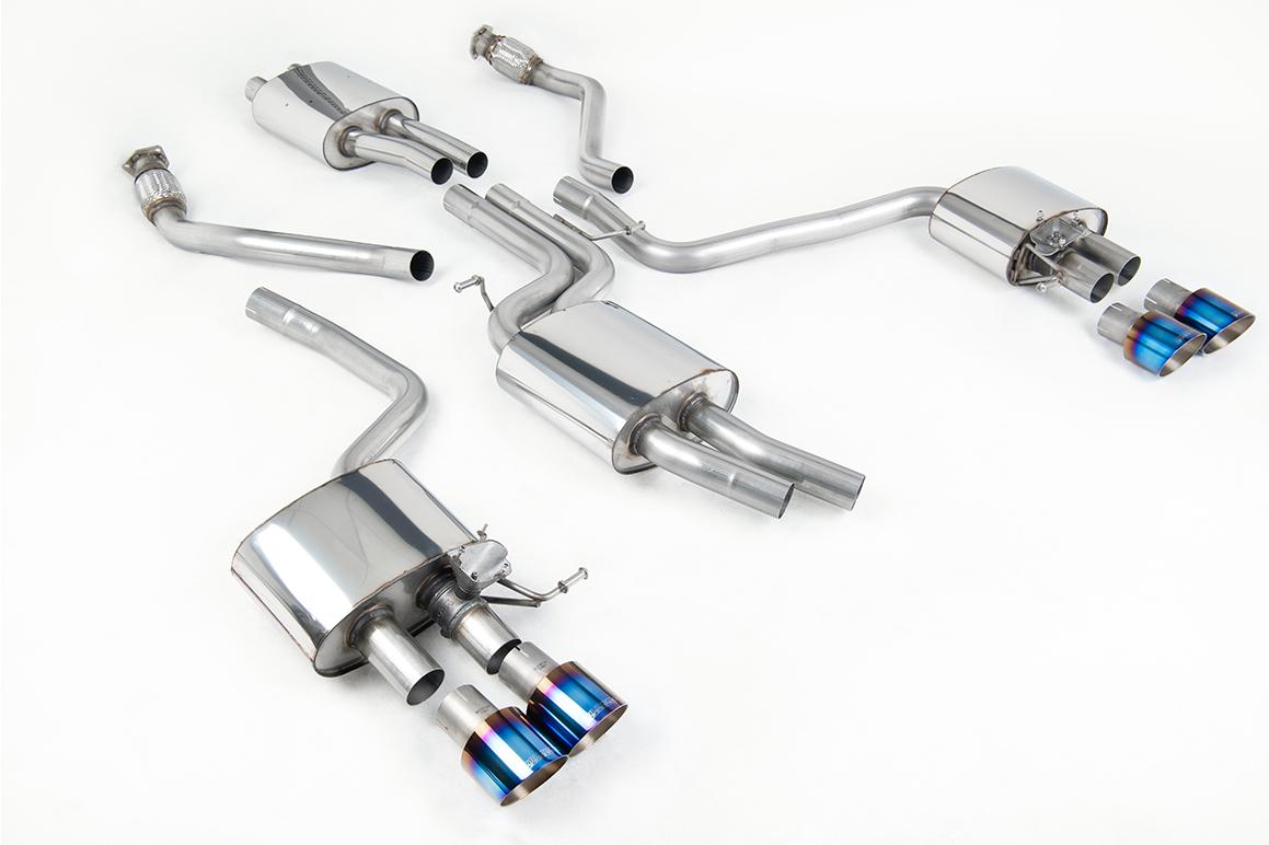 Milltek Resonated Cat-Back Exhaust | Audi 8R SQ5 - Burnt Titanium Tips