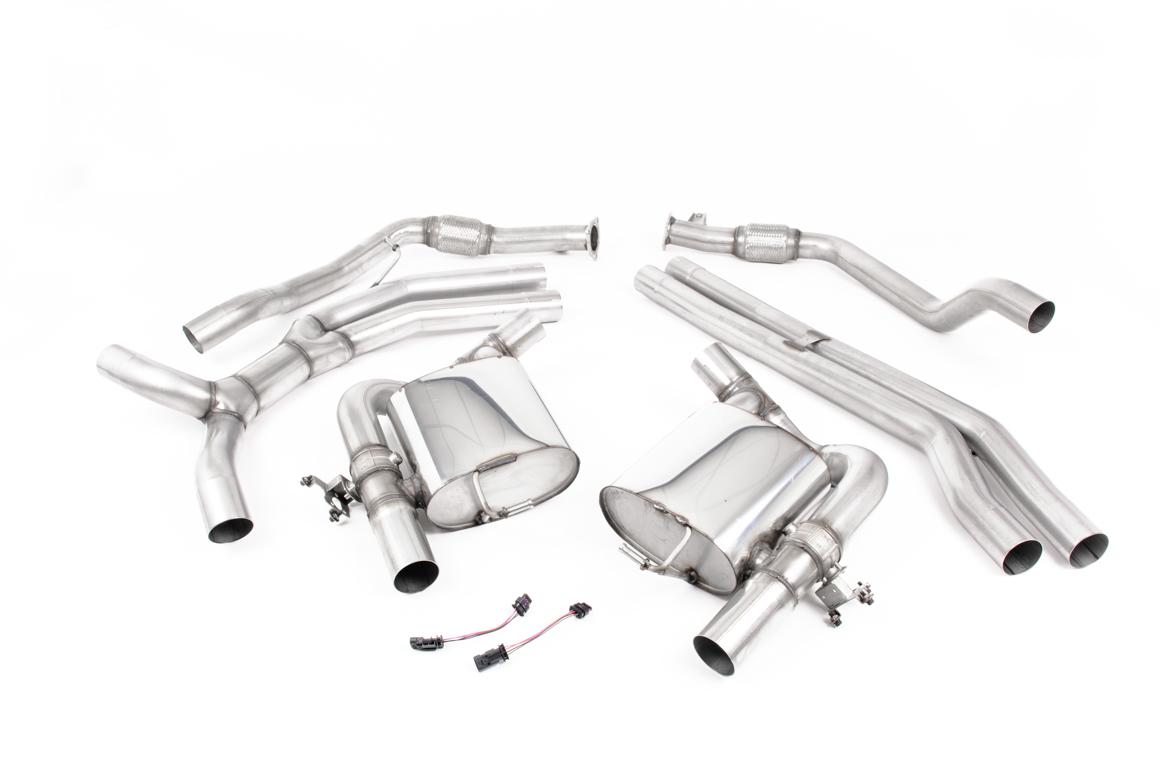 Milltek Non-Resonated Cat-Back Exhaust | Audi B9 RS5 Coupe - Brushed Titanium Tips