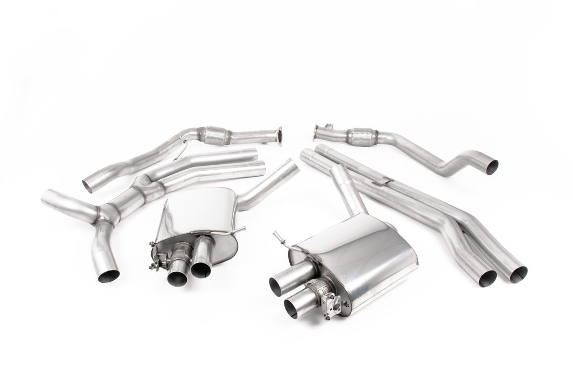 Milltek Road+ Cat-Back Exhaust | Audi B9 RS5 Coupe - Brushed Titanium Tips