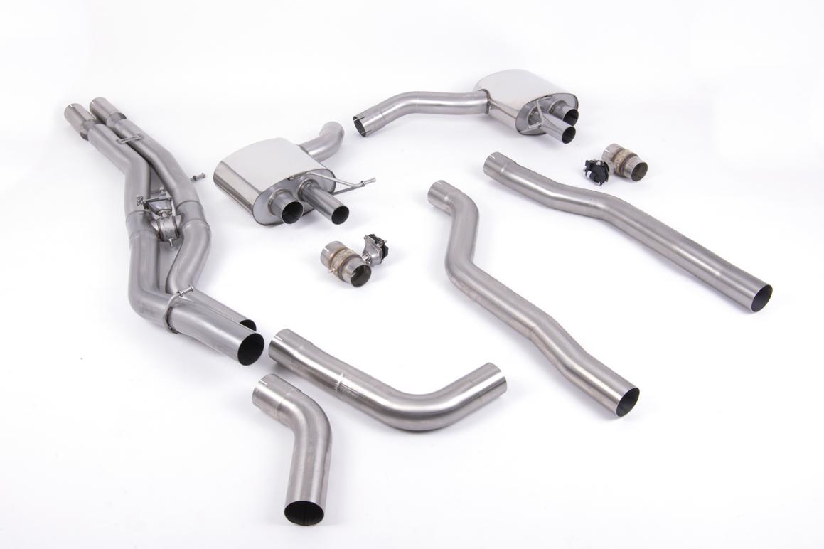 Milltek 80mm Non-Resonated Cat-Back Exhaust | Audi C8 RS6 RS7 - Polished Tips Milltek 80mm Non-Resonated Cat-Back Exhaust | Audi C8 RS6 RS7 - Polished Tips