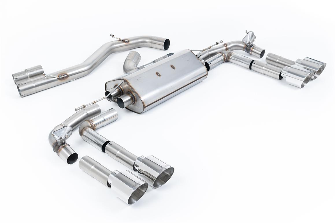 Milltek 80mm Road+ Cat-Back Exhaust | Audi S3 8Y - Polished Tips