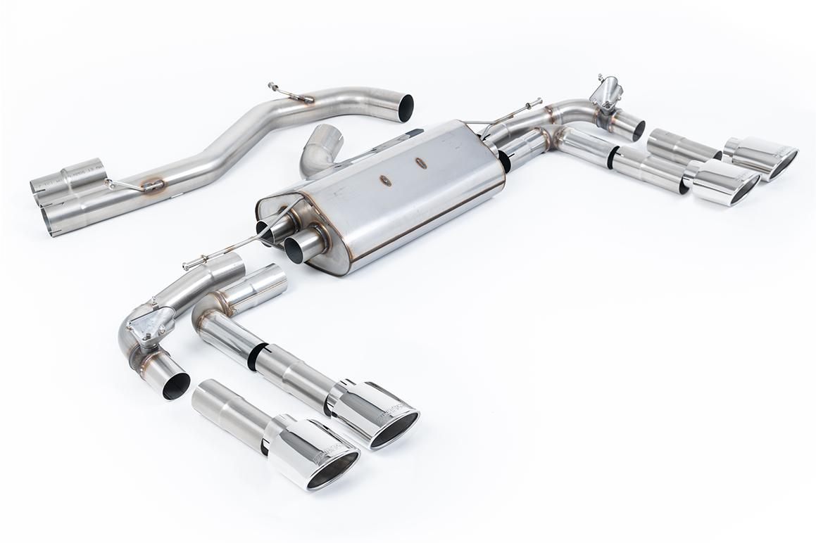 Milltek 80mm Road+ Cat-Back Exhaust | Audi S3 8Y - Polished Tips