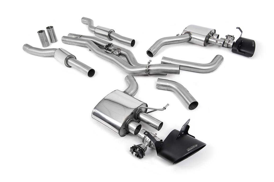 Milltek 80mm Resonated Cat-Back Exhaust | Audi C8 RS6 RS7 - Cerakote Black Tips Milltek 80mm Resonated Cat-Back Exhaust | Audi C8 RS6 RS7 - Cerakote Black Tips