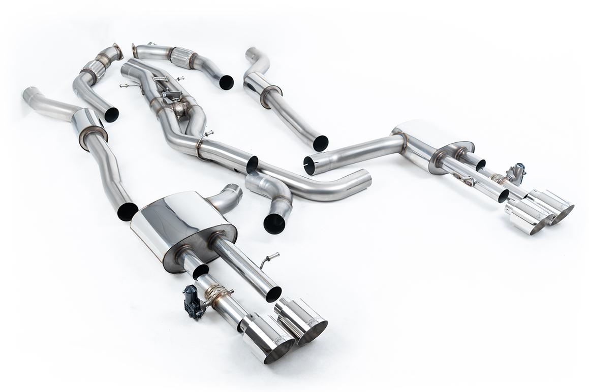 Milltek 80mm Resonated OPF-Back Exhaust | Audi D5 S8 - Polished Tips