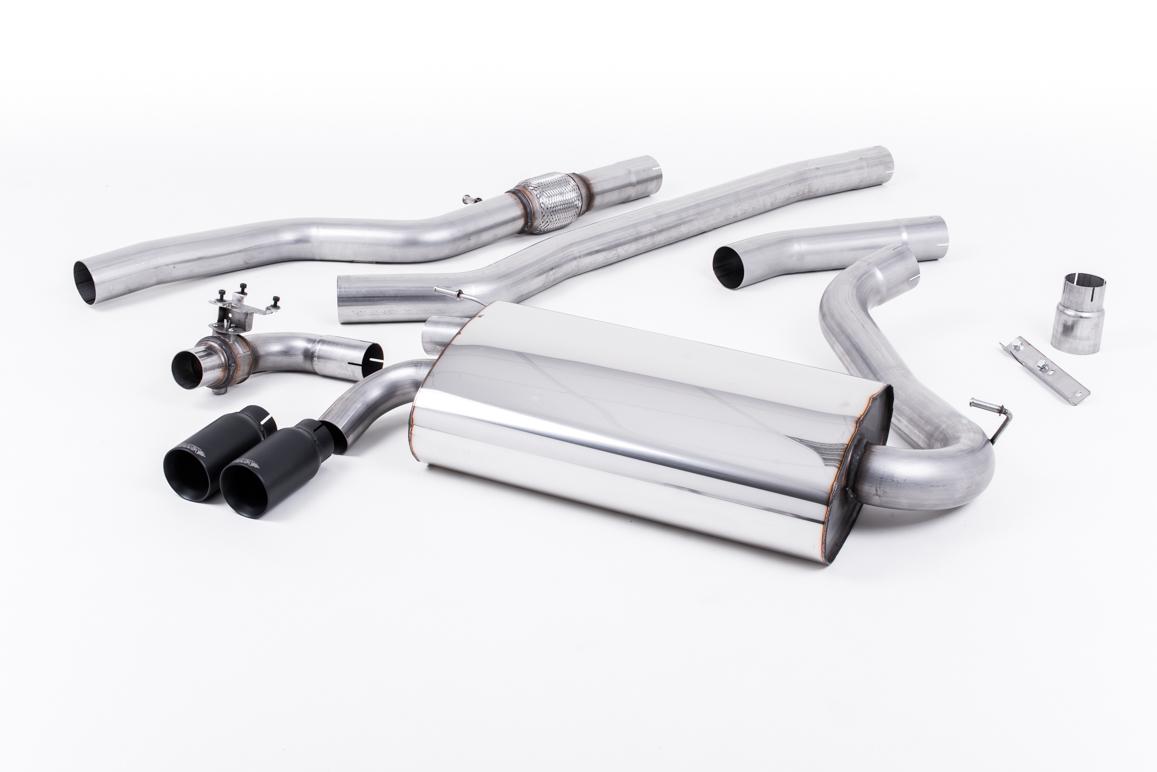 Milltek Non-Resonated Cat-Back Exhaust | BMW F32 428i - Cerakote Black Tips