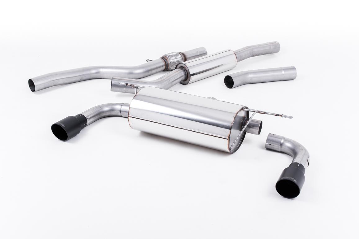 Milltek Resonated Cat-Back Exhaust | BMW 4 Series F32 - Cerakote Black Tips