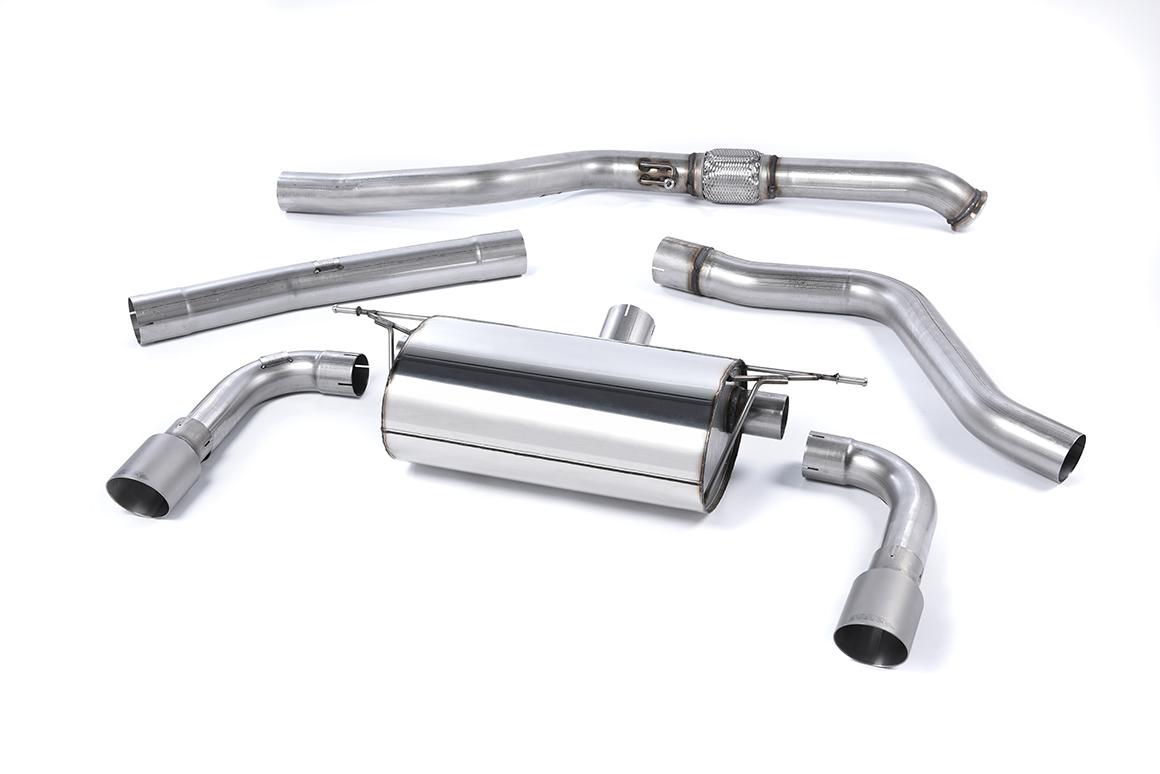 Milltek Resonated Cat-Back Exhaust | BMW F22 M235i - Brushed Titanium Tips